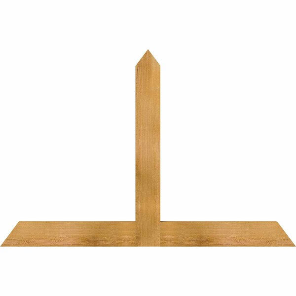 Ekena Millwork Portland Rough Sawn Timber Gable Bracket, Western Red Cedar, 48"W x 32"H x 2"D x 4"F, 16/12 Pitch GBW048X32X0204POR00RWR - main
